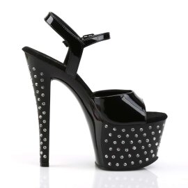Pleaser STARDUST-709 Black Patent/Black EU-41 / US-11