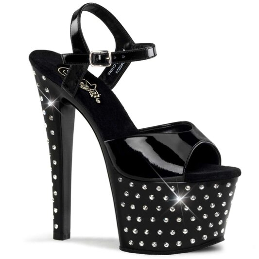 Pleaser STARDUST-709 Black Patent/Black EU-35 / US-5