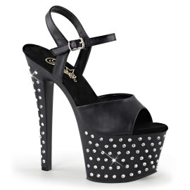 Pleaser STARDUST-709 Black Faux Leather/Black Matte EU-35 / US-5