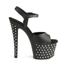 Pleaser STARDUST-709 Black Faux Leather/Black Matte EU-35 / US-5