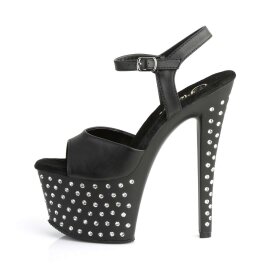 Pleaser STARDUST-709 Black Faux Leather/Black Matte EU-38 / US-8