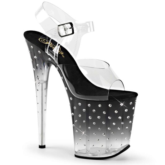 Pleaser STARDUST-808T Clear/Black-Clear EU-35 / US-5
