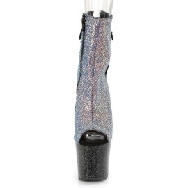 Pleaser UNICORN-1018G Purple-Blue Glitter/Black EU-35 / US-5