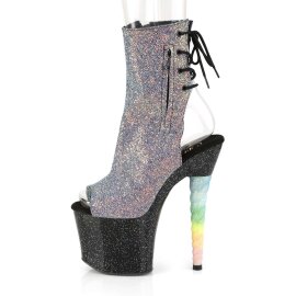 Pleaser UNICORN-1018G Purple-Blue Glitter/Black EU-35 / US-5