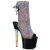 Pleaser UNICORN-1018G Purple-Blue Glitter/Black EU-35 / US-5