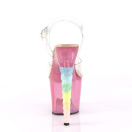 Pleaser UNICORN-708T Clear/Bubble Gum Pink Tinted EU-35 / US-5