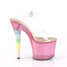 Pleaser UNICORN-708T Clear/Bubble Gum Pink Tinted EU-35 / US-5