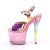 Pleaser UNICORN-711T Pink Shifting TPU/Bubble Gum Pink Tinted EU-35 / US-5