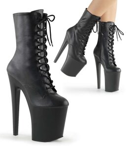 Pleaser XTREME-1020 Black Faux Leather/Black Matte EU-38...