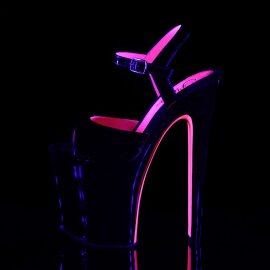 Pleaser XTREME-809TT Black Patent-Neon Hot Pink/Black EU-35 / US-5