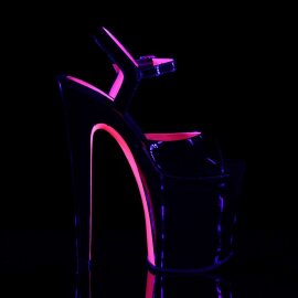 Pleaser XTREME-809TT Black Patent-Neon Hot Pink/Black EU-35 / US-5