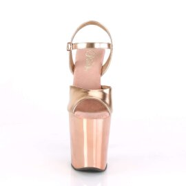 Pleaser XTREME-809TTG Rose Gold Metallic Pu/Rose Gold Chrome-Glitter EU-35 / US-5