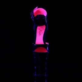 Pleaser XTREME-875TT Black Patent-Neon Hot Pink/Black EU-38 / US-8