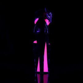 Pleaser XTREME-875TT Black Patent-Neon Hot Pink/Black EU-38 / US-8