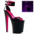 Pleaser XTREME-875TT Black Patent-Neon Hot Pink/Black EU-38 / US-8
