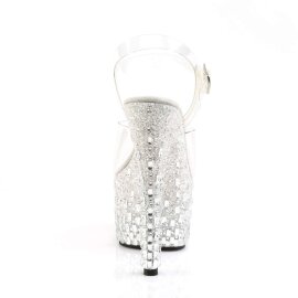 Pleaser ADORE-708MR-5 Clear/White-Silver EU-35 / US-5