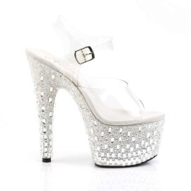 Pleaser ADORE-708MR-5 Clear/White-Silver EU-35 / US-5