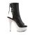 Pleaser BEJEWELED-1018DM-6 Black Faux Leather/Silver Multi RS EU-35 / US-5