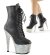 Pleaser BEJEWELED-1020-7 Black Faux Leather/Silver Multi RS EU-35 / US-5