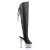 Pleaser Overknee Boots BEJEWELED-3019DM-7 Black Faux Leather/Silver Multi RS EU-35 / US-5