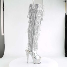 Pleaser BEJEWELED-3019RSF-7 Silver Metallic Pu-Silver/Silver Multi RS EU-35 / US-5