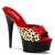 Pleaser DELIGHT-601-6 Tan Leopard Print Faux Leather/Black EU-35 / US-5