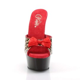 Pleaser DELIGHT-601-6 Tan Leopard Print Faux...