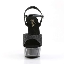 Pleaser DELIGHT-609-5G Black Glitter/Black Glitter EU-35...