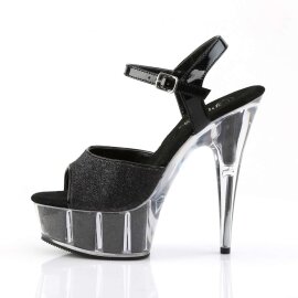 Pleaser DELIGHT-609-5G Black Glitter/Black Glitter EU-35 / US-5