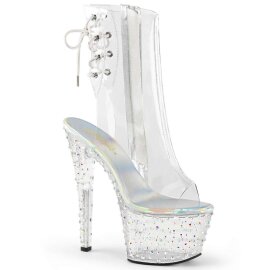 Pleaser STARDANCE-1018C-7 Clear/Clear-Silver Multi RS...
