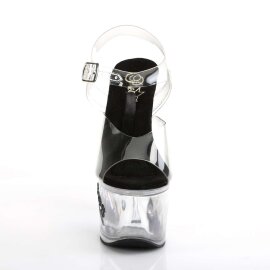 Pleaser TIPJAR-708-5 Clear-Black/Clear EU-38 / US-8