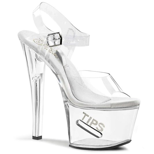 Pleaser TIPJAR-708-5 Clear/Clear EU-36 / US-6
