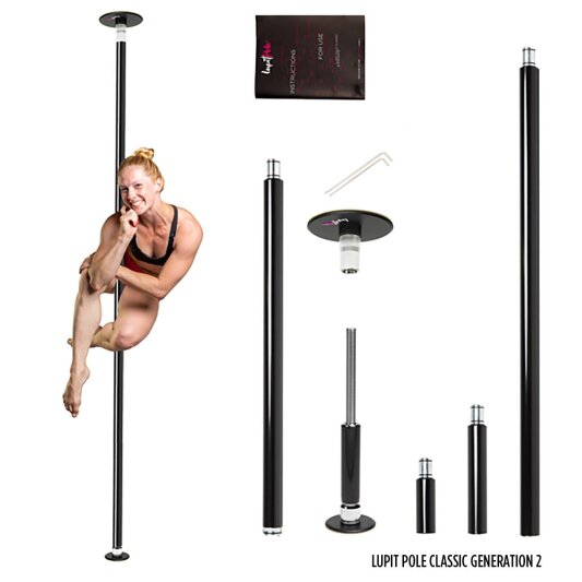 Lupit Pole Classic G2 45 mm Powder Coated Black 2,30 m - 3,30 m