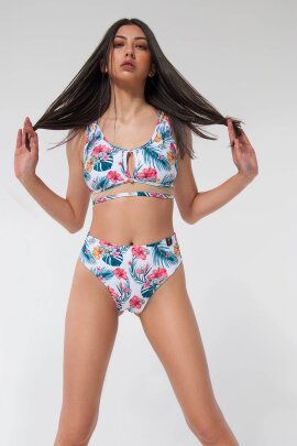 Pole Addict High Leg Shorts Aloha L