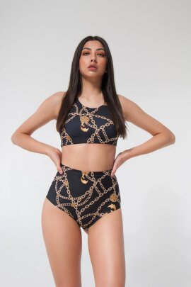 Pole Addict Open Back Top Chaine Noir XS