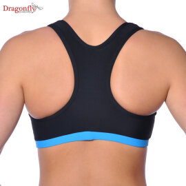 Dragonfly Top Sporty XS Black / Sky Blue