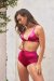 Lunalae Shorts High Waist Basic Satin Magenta L