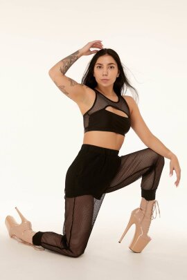 Polerina Jogpants Black Mesh M