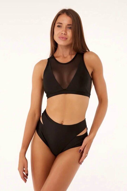 Polerina Top Dicentra Black L
