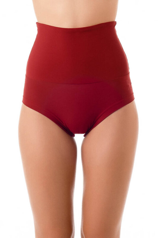 Dragonfly High Waist Shorts Betty Burgundy S