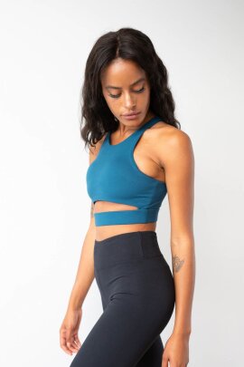Lunalae Top Aliza High Neck Teal L