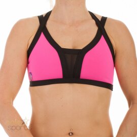 PoleFit Top Peek A Boo M/L Hot Pink / Black