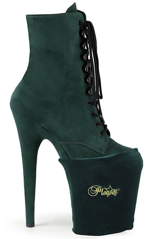 Pleaser Platform Protector Emerald Green Velvet
