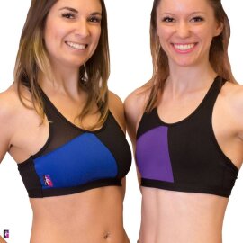 PoleFit Top GeoMesh Racer Back S Black / Purple