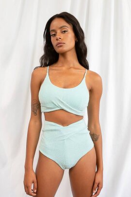 Lunalae Shorts High Waist Paris Crystal Blue