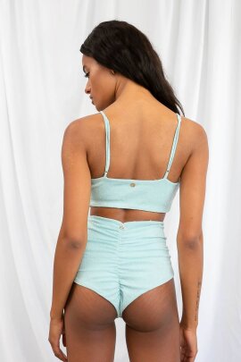 Lunalae Shorts High Waist Paris Crystal Blue M