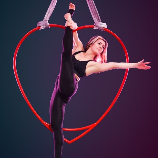 PoleSports Valentines Day Aerial Hoop 2-Point Red 950 mm Limited Edition