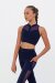 Intermezzo Top Mao Navy Blue