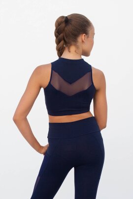 Intermezzo Top Mao Navy Blue S