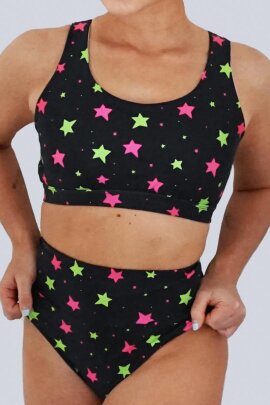 Juicee Peach Shorts Neon Stars XS